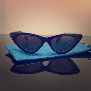 Black cat eye sunglasses